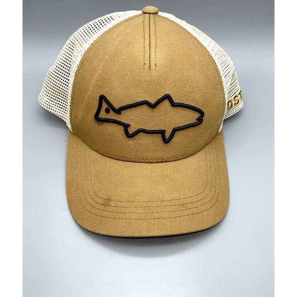 Costa Del Mar Fish‎ Men's Brown Snapback Mesh Back Adjustable Trucker Hat